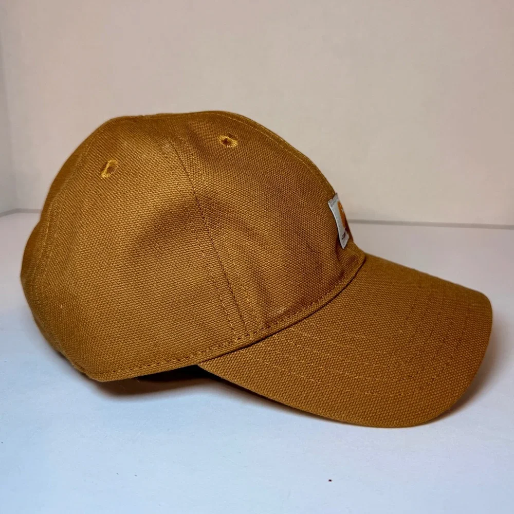 Carhartt Infant Brown Cotton Canvas Baseball Cap Hat AH8900 Elastic‎ Back